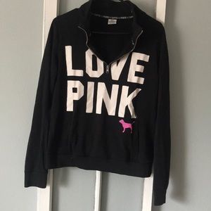 Pink half zip sweatshirt